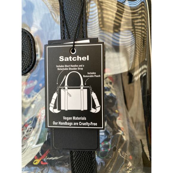 Ed Hardy Tattoo Belt & Clear Satchel Set | Rockabilly Style, Vegan, Size 42 - Picture 7 of 10